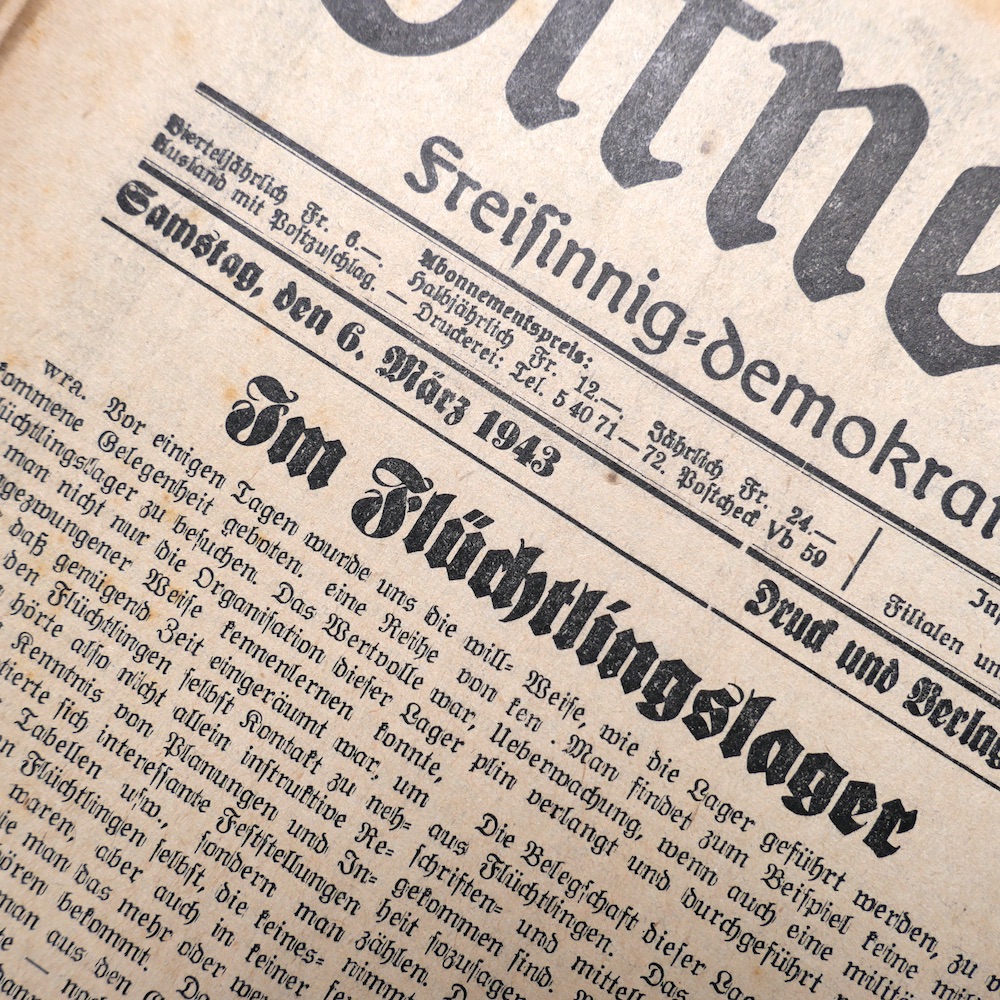 Im Flüchtlingslager W.R. Ammann Oltener Tagblatt 6. März 1943